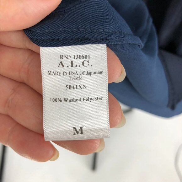 A.L.C. Two-tone navy halter top with black  collar size M - Picture 6 of 8